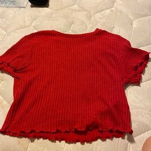 cute red crop top